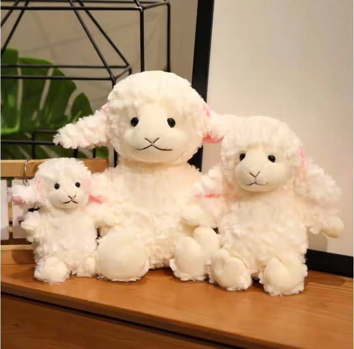 Schattige Schapen Knuffel Zacht Pluche Lam Speelgoed, Dieren en Toebehoren, Schapen, Geiten en Varkens