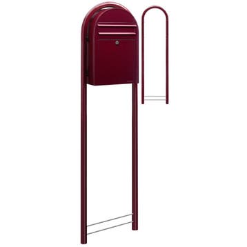 Bobi Classic wandbrievenbus staal - bordeauxrood, Tuin en Terras, Verzenden, Nieuw