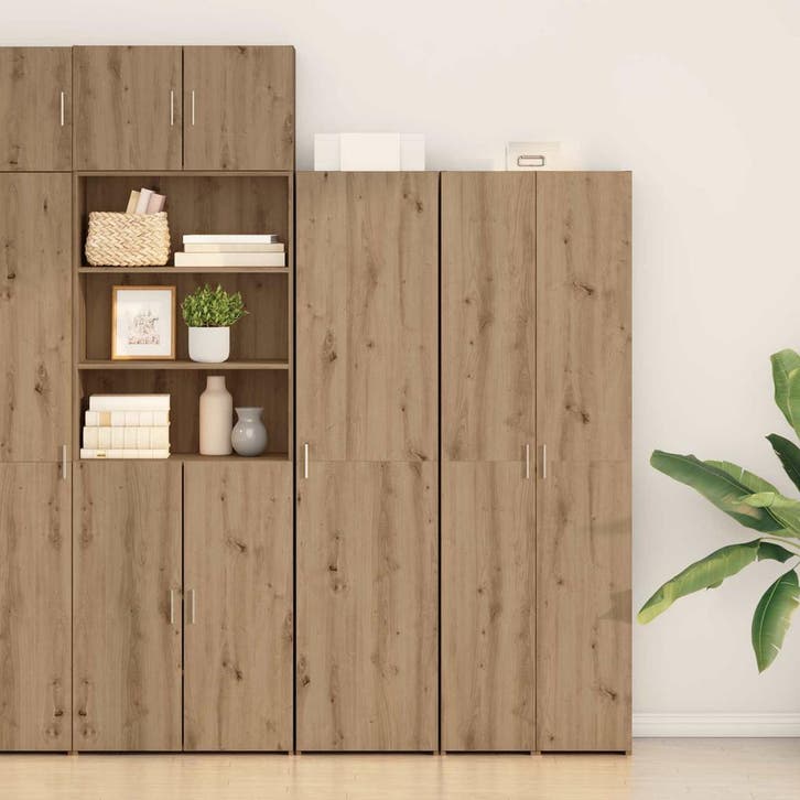 vidaXL buffetkast Artisan Eiken 45 x 42,5 x 185 cm, Huis en Inrichting, Kasten | Buffetkasten, Nieuw, Minder dan 50 cm, Overige houtsoorten