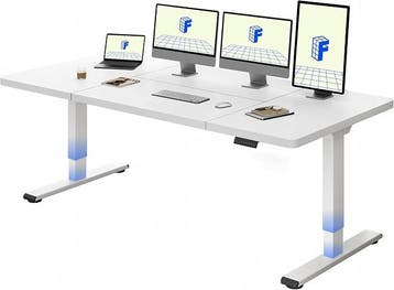 Zit sta bureau - Elektrisch - Verstelbaar - 200x80cm - QB2W, Verzenden, Zo goed als nieuw