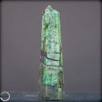 Natuurlijke smaragdobelisk - Topkwaliteit- 368.39 g