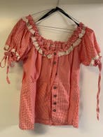 Oktoberfest blouse rood/wit dames - S, Kleding | Dames, Ophalen of Verzenden, Nieuw