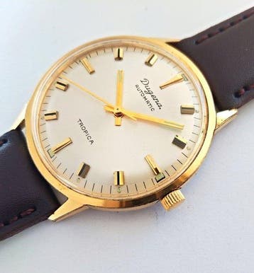Dugena - Tropica automatic Swiss cal. 1007 (ETA) gold plated, Nieuw