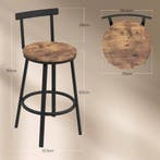 24goodz Barkruk met Rugleuning - Ergonomisch Ontwerp voor Co, Huis en Inrichting, Barkrukken, Verzenden, Nieuw