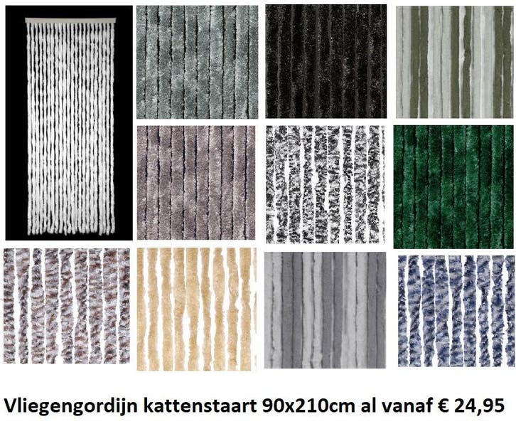 Vliegengordijn kattenstaart? Nergens goedkoper!, Doe-het-zelf en Verbouw, Deuren en Horren, Nieuw, Ophalen