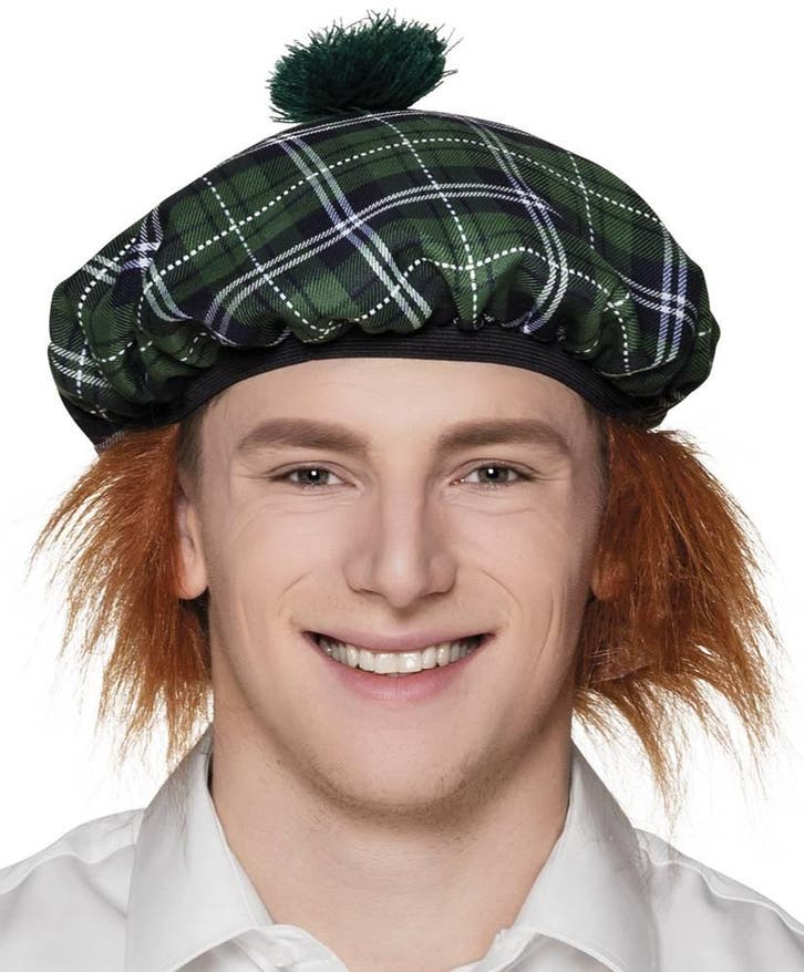 schotse baret groen man met haar, Kleding | Heren, Carnavalskleding en Feestkleding, Nieuw, Ophalen of Verzenden
