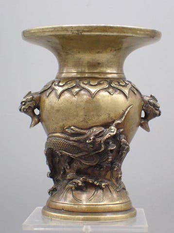 Vaas - Brons - Japan - Edo Periode (1600-1868) (Zonder, Antiek en Kunst