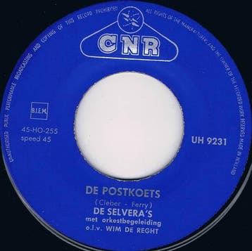 vinyl single 7 inch - De Selveras - De Postkoets, Verzenden, Zo goed als nieuw, 7 inch, Pop