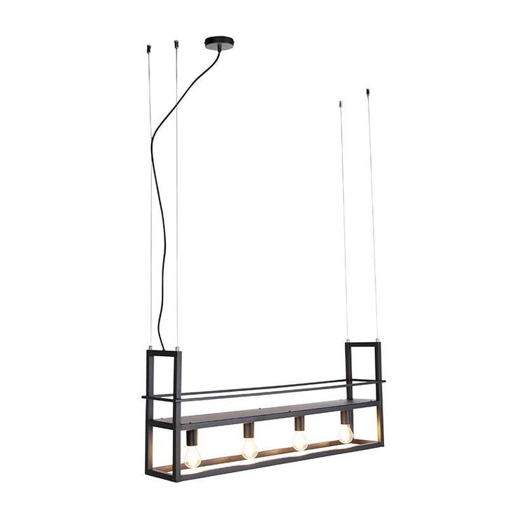 QAZQA Hanglamp Cage Rack - 4-licht -, Huis en Inrichting, Woonaccessoires | Overige, Verzenden