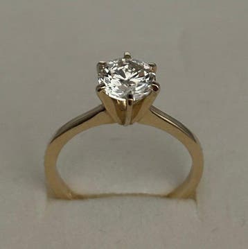 Ring - 14 karaat Geel goud - 1.43ct. tw. Diamant, Nieuw