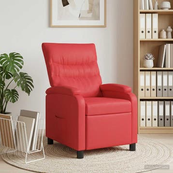 vidaXL Relaxfauteuil Rood Kunstleer, Huis en Inrichting, Fauteuils, Verzenden, Nieuw