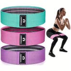 Weerstandsbanden Stof Set – 3 Niveaus voor Benen &amp;Glutes, Sport en Fitness, Fitnessmaterialen, Verzenden, Nieuw