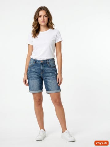 Denim Co. Korte broeken Dames maat W38 Blauw Vintage, Ophalen of Verzenden, Nieuw