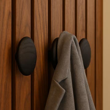 Wandknop - Afimera - Zwart Eiken Knop, Ophalen of Verzenden, Nieuw, Hout