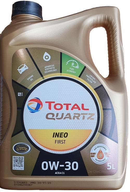 Total Quartz Ineo First 0W30 5 Liter, Auto diversen, Onderhoudsmiddelen, Ophalen of Verzenden