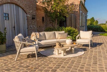 VDG Jade/Liv stoel-bank loungeset – Light rope, Verzenden, Nieuw, Overige materialen, Loungeset
