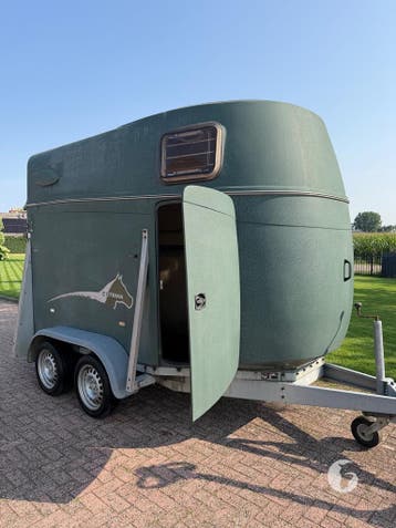 Oerdegelijke Polyester 2-paards  Paardentrailer!, Ophalen, Zo goed als nieuw, Polyester, 2-paards trailer