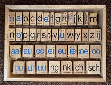Letterstempels Educo klanktekens- gesloten letters, Verzenden, Nieuw