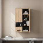 Hangkast Noppen wandkast 98x60x35 cm eikenkleurig [en.casa], Verzenden, Nieuw
