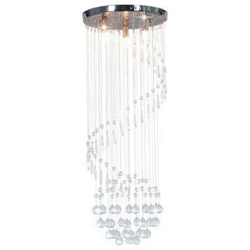 vidaXL Plafondlamp met kristallen kralen spiraal G9, Verzenden, Nieuw