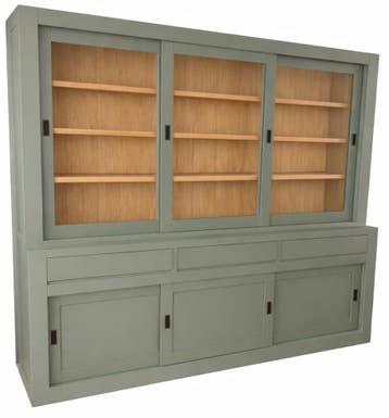 Buffetkast Enschede Engels groen met eiken interieur 260cm, Ophalen of Verzenden, Nieuw