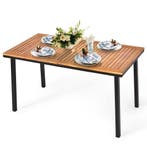 LIVSK Acaciahouten Terrastafel - Ruimte voor 6-8 personen -, Huis en Inrichting, Tafels | Sidetables, Verzenden, Nieuw