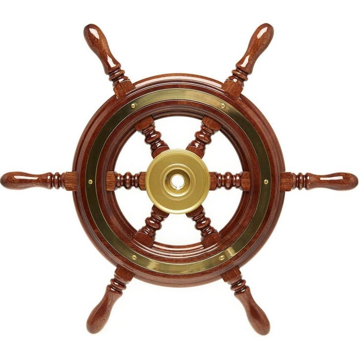 Houten Stuurwiel Boot Mahonie 500mm, Watersport en Boten, Accessoires en Onderhoud, Ophalen of Verzenden