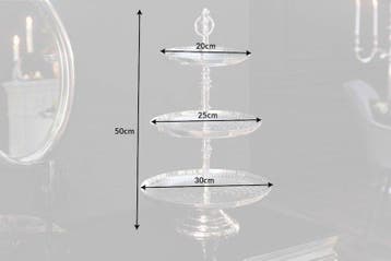 Elegante taartschaal ORIENT 50cm zilver in Rijsthamer-design, Huis en Inrichting, Ophalen of Verzenden, Nieuw