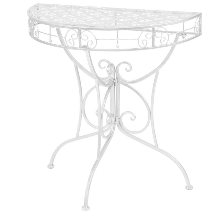 vidaXL Bijzettafel vintage stijl half rond 72x36x74 cm, Huis en Inrichting, Tafels | Bijzettafels, Nieuw, 60 cm of meer, Verzenden