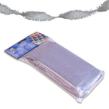 Crepe papier slinger zilver 6 m, Verzenden, Nieuw, Feestartikel