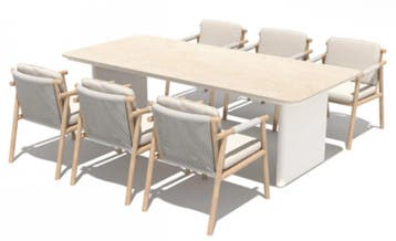 Luxe tuintafel aluminium met keramisch blad (zonder stoelen), Verzenden, Nieuw