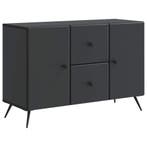 vidaXL Dressoir met lade Zwart 89 x 34,5 x 60 cm Bewerkt, Verzenden, Nieuw, Overige houtsoorten, Minder dan 50 cm