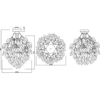 LED Plafondlamp - Plafondverlichting - Trion Lovy - E27, Ophalen of Verzenden, Nieuw, Metaal