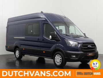 Ford Transit 2.0TDCi Dubbele-cabine 2024 L4 H3 Diesel, Auto's, Bestelauto's, Euro 6, Blauw, Nieuw, Ford