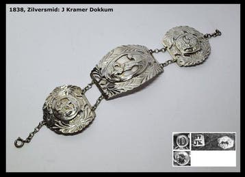 Zilver - Armband - van een oud boekslot 1838
