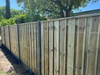Schutting hout-beton | Duurzaam grenen € 110 p/m, Tuin en Terras, Schuttingen, Nieuw, Hout, 1 tot 2 meter
