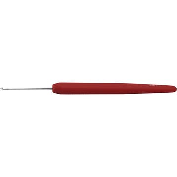 Haaknaalden, afm 2, L: 13,3 cm, afm 2 mm, rood, 1 stuk, Nieuw