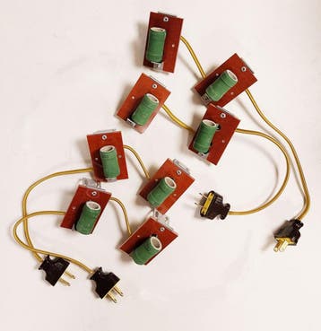 Wurlitzer 1015 Heater Montageset, Set Links + Rechts, Ophalen, Gebruikt