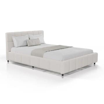 Gestoffeerd Bed Florence - 140x200cm - Crème, Verzenden, Nieuw