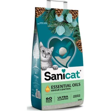 Sanicat Essential Oils Ultra White Kattenbakvulling Cedar..., Verzenden, Nieuw