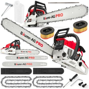 Benzine kettingzaag PRO | 65cc 5.7pk | OP=OP, Benzine, Nieuw, Ophalen of Verzenden, Geluidgedempt