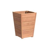Hardhouten plantenbak Sevilla taps 60x60x85cm - Met bodem, Tuin en Terras, Vierkant, Nieuw, 60 tot 100 cm, 60 cm of meer