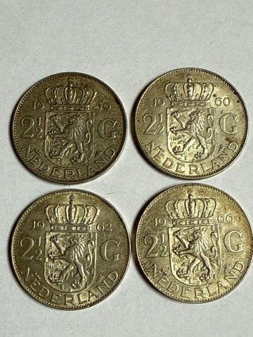 Nederland. Juliana. 2 1/2 Gulden 1959, 1960, 1962, 1966