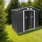 Tuinhuis met zadeldak - grijs/wit, Verzenden, Nieuw