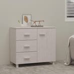 vidaXL Dressoir HAMAR 90x40x80 cm massief grenenhout wit, Huis en Inrichting, Kasten | Dressoirs, Verzenden, Nieuw, 50 tot 100 cm