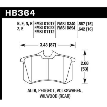 Hawk 2010-2013 Audi A3 TDI HPS 5.0 Rear Brake Pads, Ophalen of Verzenden, Nieuw