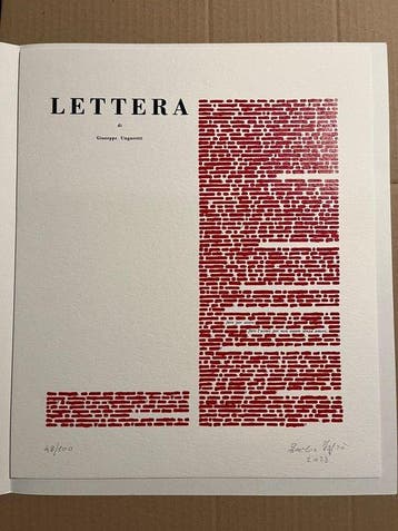 Emilio Isgrò (1937) - Ungaretti cancellato