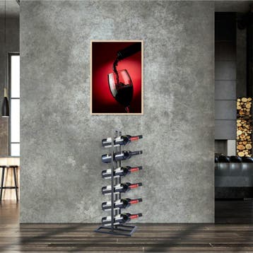 Wijnrek | Flessenrek | Wijnopslag | 12 flessen | 31x21x84cm, Verzenden, Nieuw