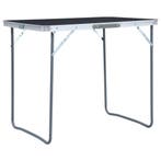 vidaXL Campingtafel inklapbaar met metalen frame 80x60 cm, Verzenden, Nieuw