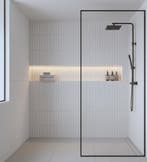 Wandtegel WoW Ovaal Bol 3D Relieve Decor Geyser Wit Mat 5x30, Nieuw, 20 tot 40 cm, 10 m² of meer, Wandtegels